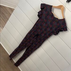 Tea Collection Red and Blue Geometric Jumpsuit